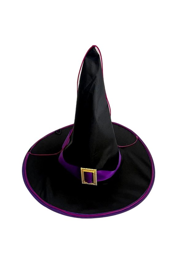 LED Halloween Hat, Light Up Witch Hat, Black Sorcerer Hat With Adjustable Size, Glowing Witch Hat for Halloween Decorations
