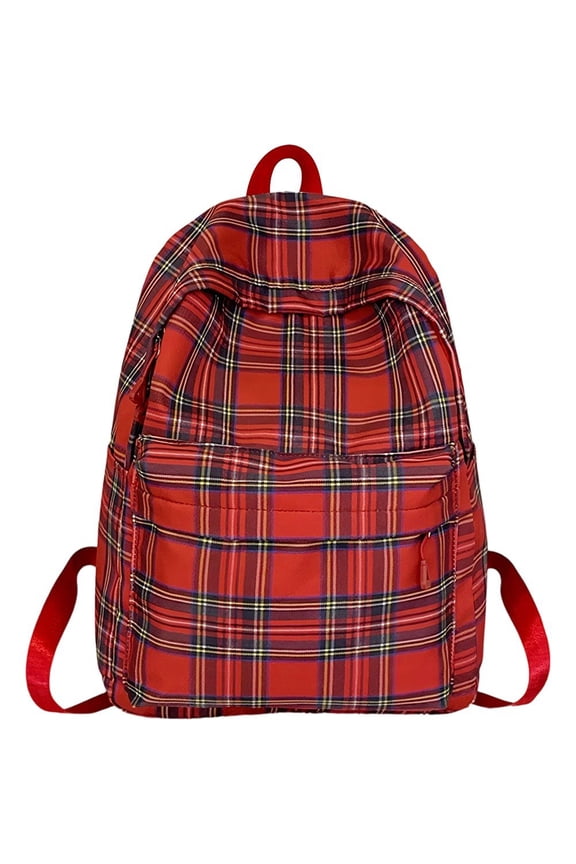 Lightweight bag Retro Red Plaid Backpackg Large Capacity Backpack College Backpack