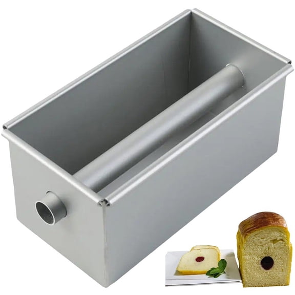 vlrwzc Loaf Pan with Center Tube Bread Loaf Pan for Homemade Bread Dough Square Toast Bread Mold Cake, Sandwich Sourdough Bread Pan for Baking
