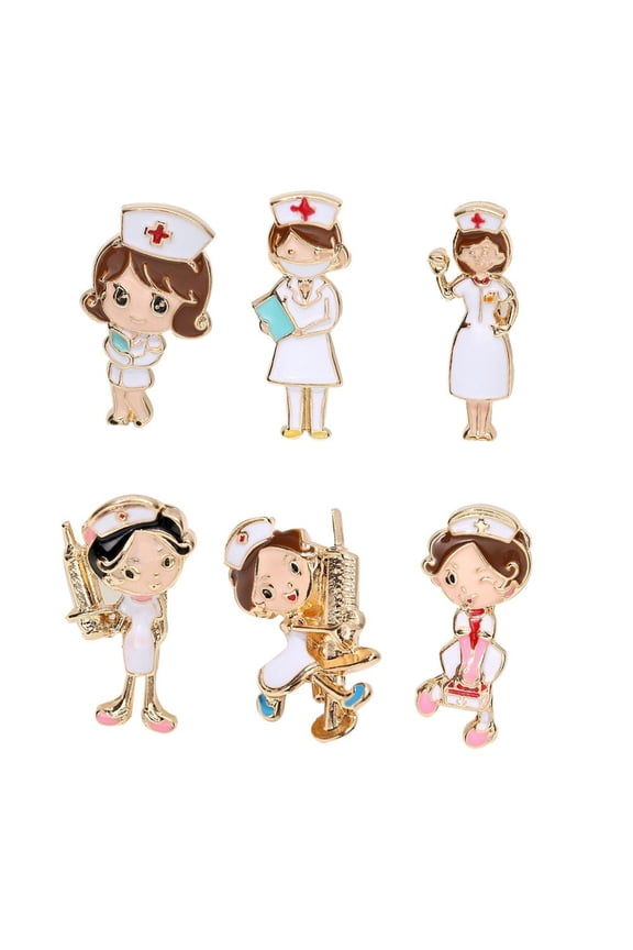 Medical Medicine Pins Cute Nurse Doctor Brooch Pins Cartoon Enamel Lapel Pin Clothing Bags Pin Badges