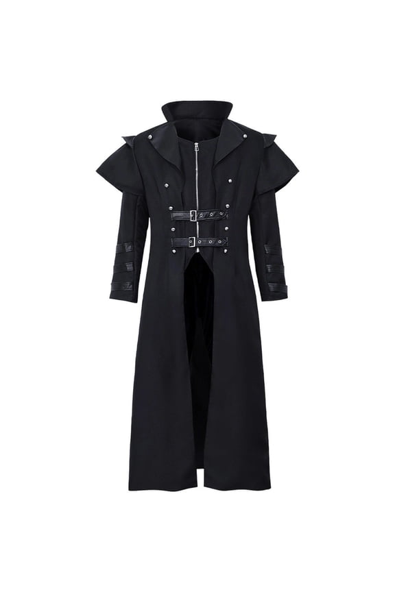 Men's Steampunk Vintage Tailcoat Jacket Gothic Victorian Frock Coat for Themed Gatherings