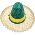 thumbnail image 1 of vlrwzc Mexican Bamboo Weaving Sombrero Hat Cinco De Mayo Party Headwear Cap, 1 of 7