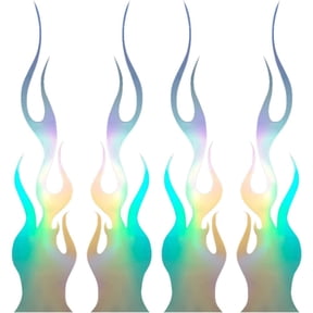 vlrwzc Motorcycle Flame Stickers 4pcs Vinyl Racing Sports Flame Stripe Decal Personality Reflective Stickers for Car Truck Motorcycle