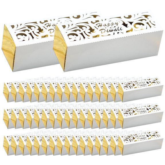 vlrwzc Paper Candy Boxes 50Pcs/Set Sweet Wedding Favour Boxes Cookie Candy Boxes Bags Creative Paper Treat Boxes for Wedding Supplies