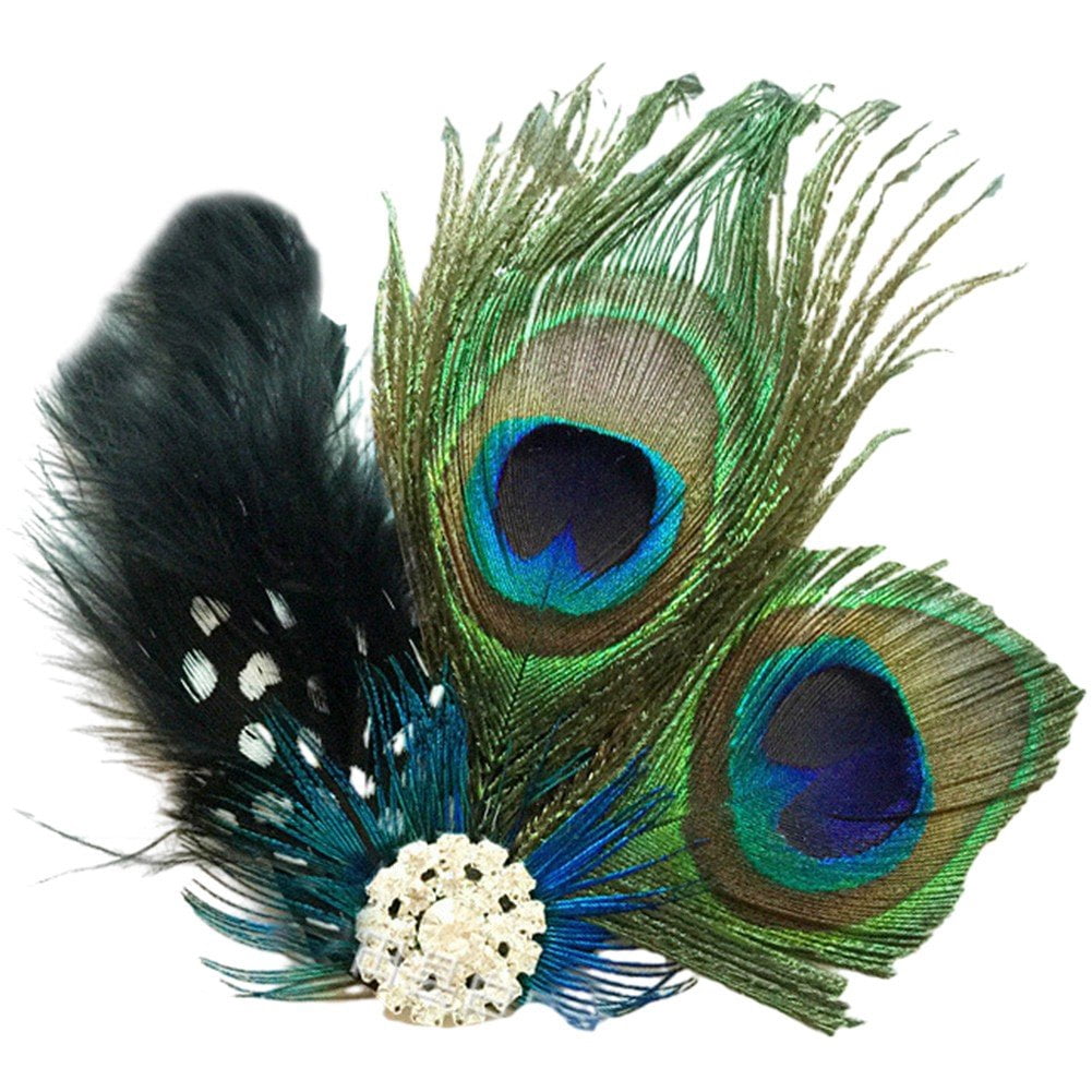 Feather headband Peacock feathers ヘア アート with feathers DIY Peacock Feather Headband