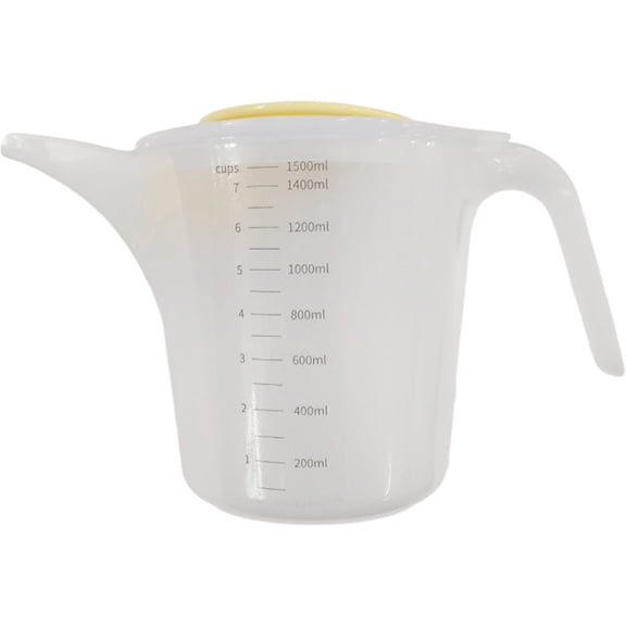 vlrwzc Plastic Measuring Jugs 1 Litre Measuring Cup, Long Spout Jug Funnel Baking Measuring Jug 1000ml with Clear Scale, BPA Free Kitchen Measuring Jug Set for Soap, Cakes Making, Liquids