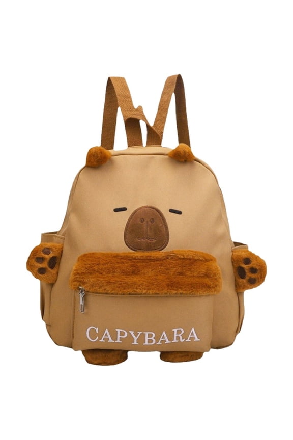 Plush Backpack Cute Capybara Stuffed Animal bag Kawaii Cartoon Animal Backpack Soft Stuffed Stylish Rucksack for Ladies Teenagers