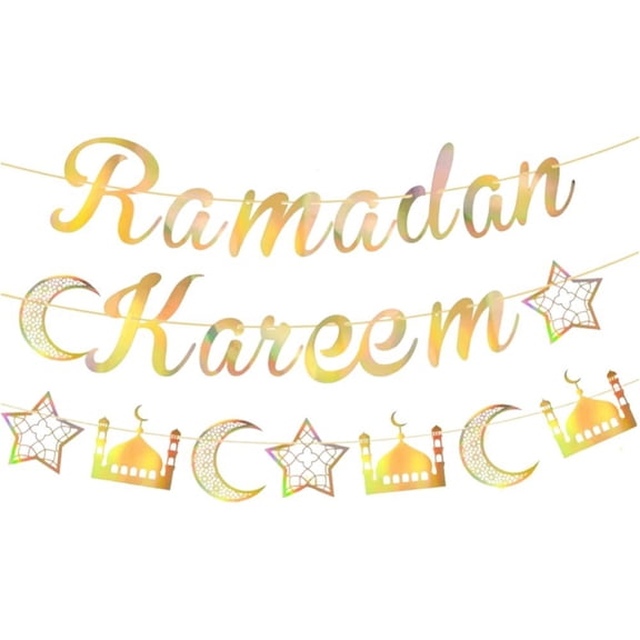 vlrwzc Ramadan decorations for home, Ramadan Kareem Banner Ramadan Kareem Decorations Ramadan Bunting Ramadan Decor Banner Eid Decorations for Ramadan Mubarak Decorations