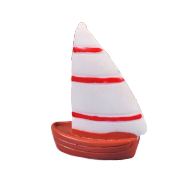vlrwzc Resin Crafts Mini Sailboat Boats Model Toys DIY Accessories Beach Landscape Micro Garden Decoration Ornaments