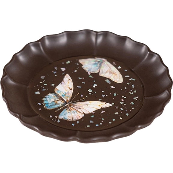 vlrwzc Retro Chinese Tea Tray Tea Serving Tray Teapot Mat Teacup Holder for Tea Coffee Serving Gongfu Tea Table Tea Ceremony Accessory