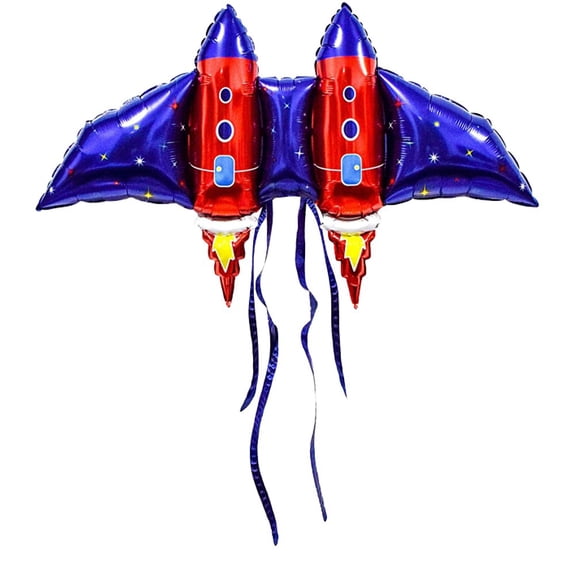 vlrwzc Rocket Wing Balloon Space Exploration Theme Inflatable Balloon Airplane Balloon Large Aluminum Film Balloon