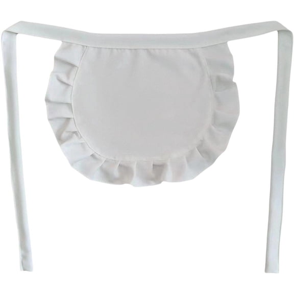 vlrwzc Ruffled Half Apron Frilly Waitress Apron Baking Waist Apron Maid Accessory for Cooking Crafting Coffee Shop
