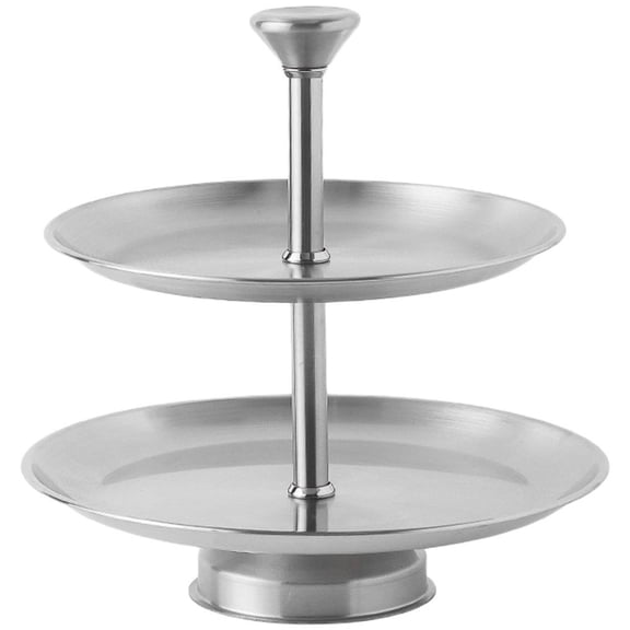 vlrwzc Stainless Steel Cupcake Stand 2 Tier Dessert Table Display Rack Metal Tower Fruit Dessert Holder for Party Birthday Wedding