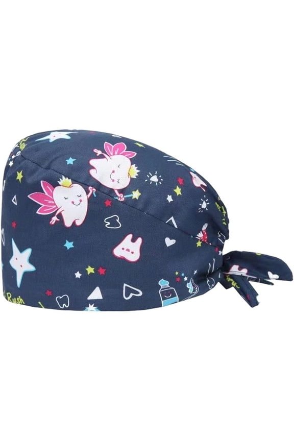 Surgical Cap, Tooth Printed Dentist Surgical Hat, Protection Scrubs Hat Women Men Nurse Dentist Working Cap Pharmacy Hat Beauty Salon Headgear Cap