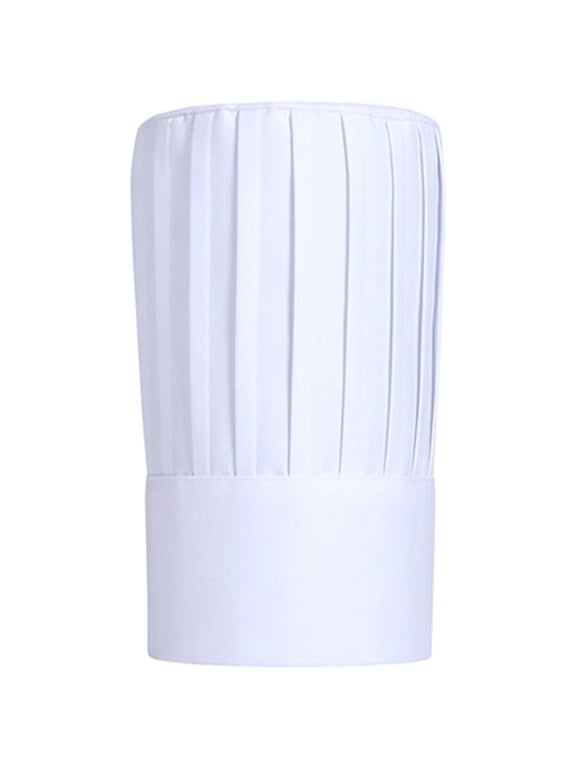 Tall Elastic Chef Hat Adjustable Cotton Cook Cap for Restaurant Kitchen