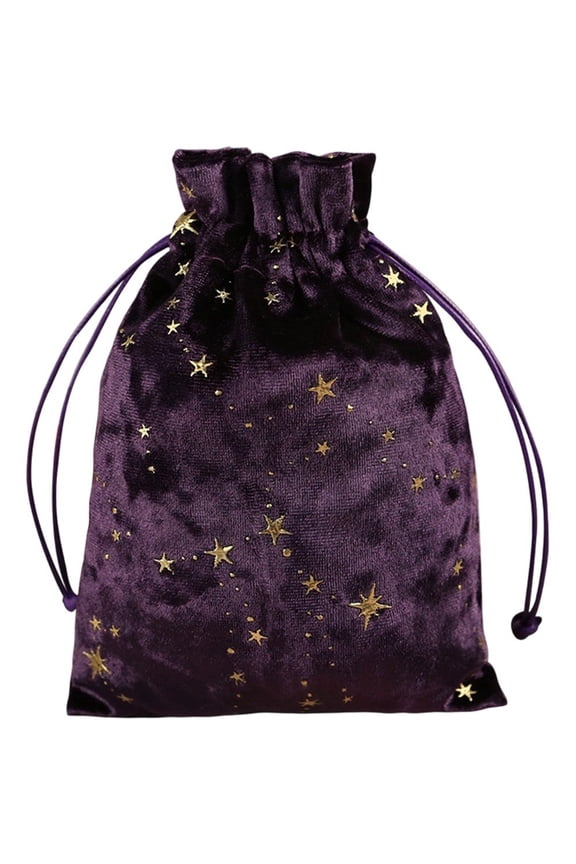 Tarot Cards Storage Bag Star Printed Tarot Pouch Rune Dice Crystal Jewelry Bag Cards Protective Drawstring Bag Packing Pouches For Jewelry Crystal Small Items