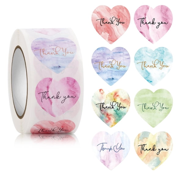vlrwzc Thank You Stickers 500Pcs/Set Self Adhesive Stickers Handmade Thank You Labels for Baking Packaging for Gift Wrapping