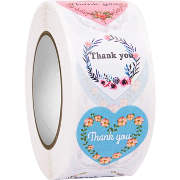 vlrwzc Thank You Stickers 500Pcs/Set Self Adhesive Stickers Handmade Thank You Labels for Baking Packaging for Gift Wrapping