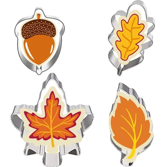 vlrwzc Thanksgiving Cookie Cutter Set 4pcs Cookie Cutter Mold Biscuit Making Mold Chocolate Cookie Mold For Thanksgiving Feast