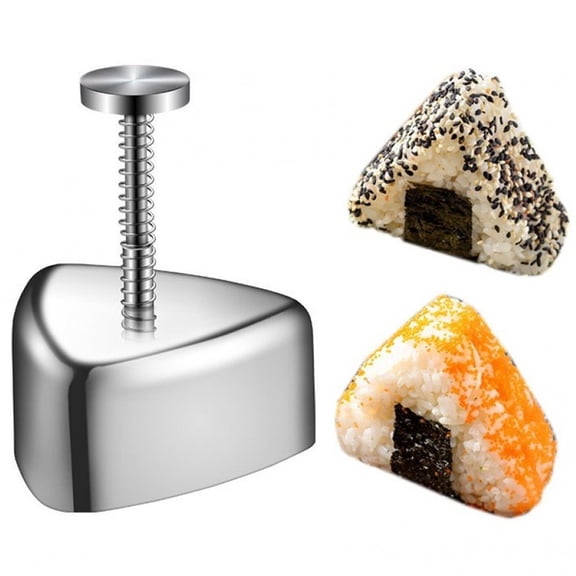 vlrwzc Triangle Rice Ball Mold, Stainless Steel Sushi Mold, Durable Easy Demold DIY Rice Ball Bento Presses Mold Kitchen Tool