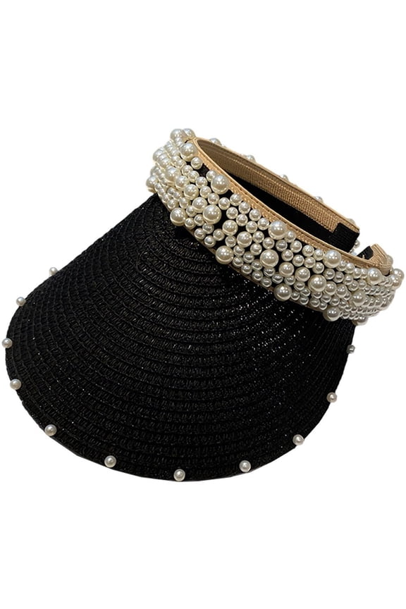 Unisex Cowboy Hat with Rhinestone Fringe, Wide Brim Sun Protection Cap