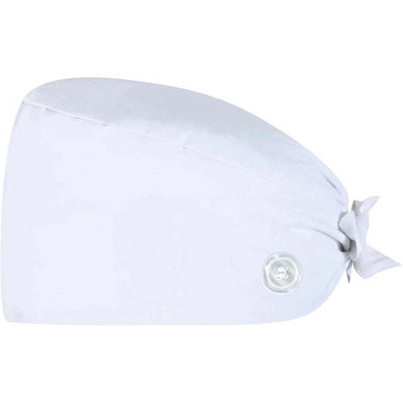 vlrwzc Unisex Solid Color Scrub Cap Breathable Surgical Head Cover for Medical Staff