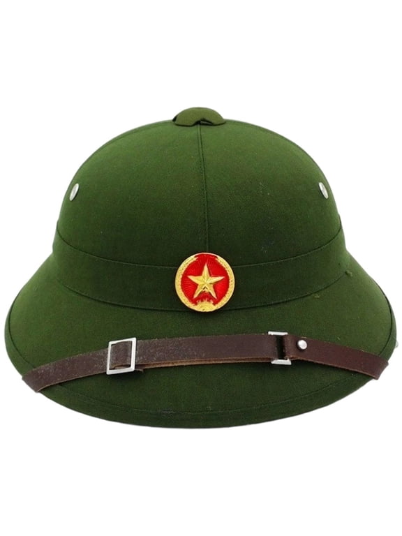 Vietnam Cap, Pith Helmet Hat Green, Vietnamese Hat Green Military Cap, Vietnam Pith Hat,Explorer Hat Sun Hat for Men