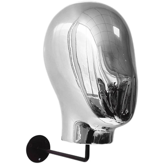 vlrwzc Wall-Mount Hat Display Stand - Wig Head Stands, Detachable Mannequin Head Stand, Durable Plastic Material, for Salons & Beauty Stores, Luxury Look at Home, Head Circumference 52cm/20inch