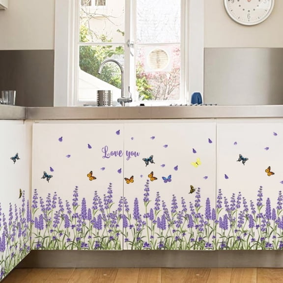 vlrwzc Warm Lavender Waistline Affixed To The Bedroom Corridor Skirting Line Wall Stickers Classroom Decoration Stickers