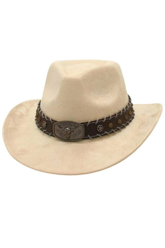 Western Cow Hat Texan Cow Hat Adjustable Fedora, Cow Outdoor Hat Cow Hat with Wide Brim for Women Men Halloween Birthday Party