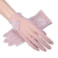 thumbnail image 1 of vlrwzc Women Sun UV Protection Gloves Summer Floral Lace Anti-skid Screentouch Gloves Elegant Fishing Cycling Gloves Wedding Full Finger Gloves, 1 of 7
