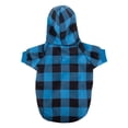 thumbnail image 1 of vnanda Bright Colored Pet Sweater Pet Sweater Plaid Pattern Hoodie with Elasticized Hem Cuffs Fashionable Two-legged Dog Cat Clothing for Small Soft, 1 of 8