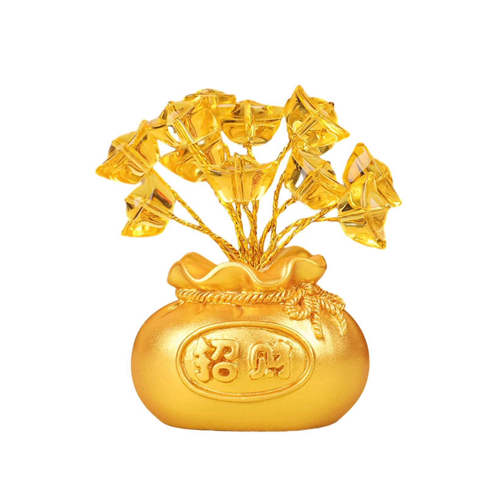 vnanda Christmas Ornaments Festive Money Bag Ornaments Resin Crafts Eyecatching Colorful Desk