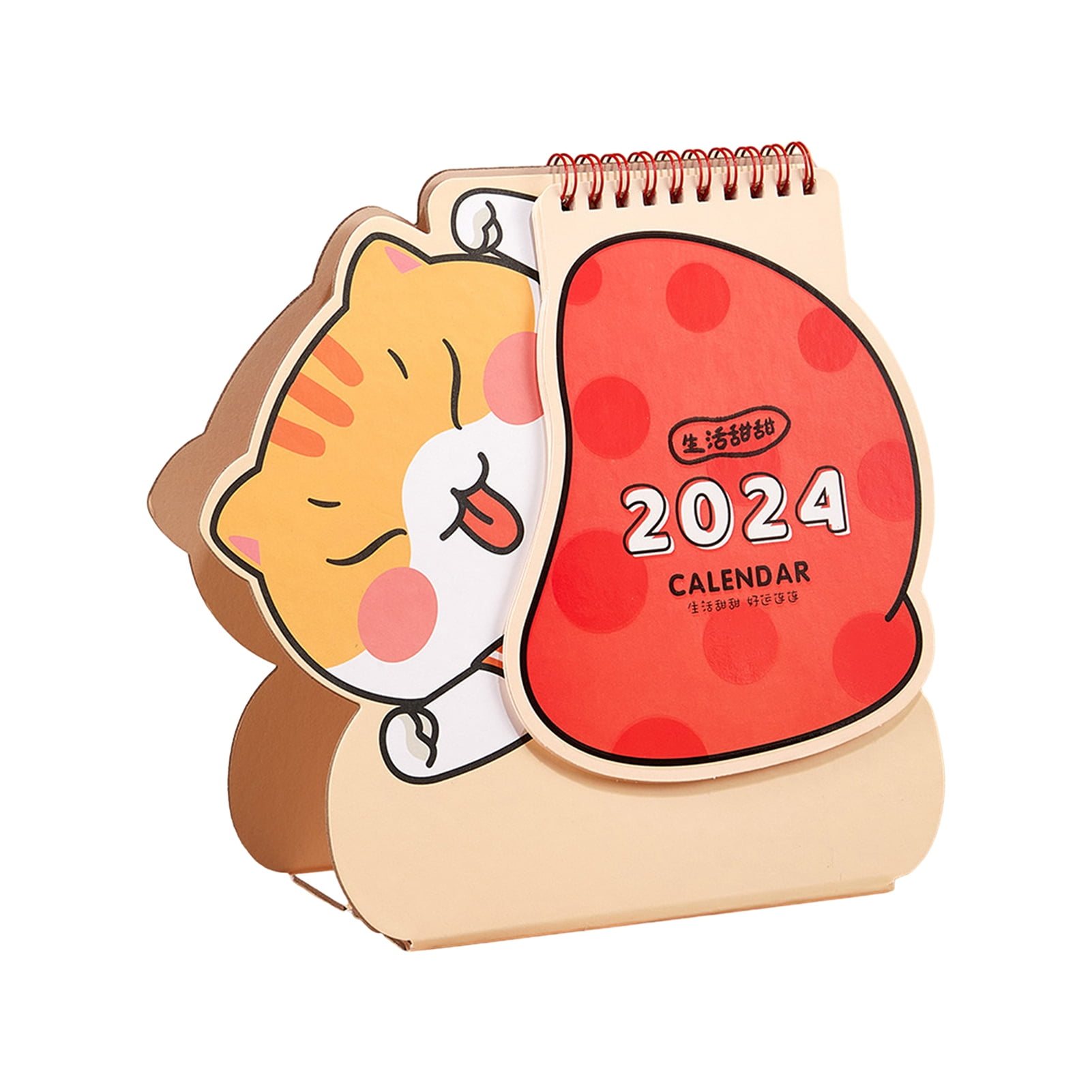 vnanda Cute Desk Calendar 2025 Desk Calendar Cute Cartoon Design with