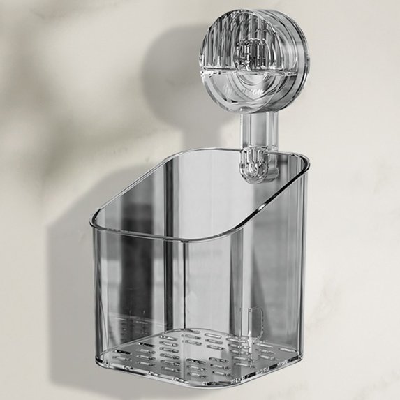 vnanda Drainable Shower Rack Versatile Shower Storage Shelf with Strong Suction Cup Removable Quick Drying Drainable Bathroom Organizer for Multi-purpose Use