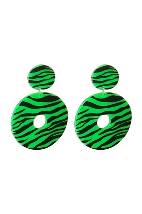 Durable Earrings Vintage Zebra Print Magnetic Tape Hook Earrings Retro Cassette Crush Colorful Drop Dangle Jewelry Gift Women Hook Earrings