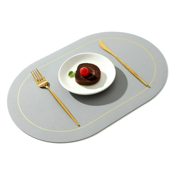 vnanda Durable Placemat Insulation Pad Easy Clean Faux Leather Placemat Heat Resistant Table Protection Mat for Home Kitchen