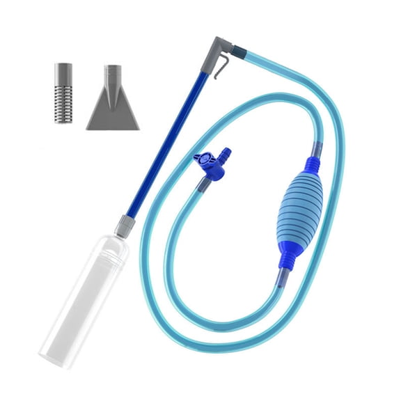 vnanda Efficient Hot Tub Cleaner Swimming Pool Vacuum Cleaner with 2 Nozzle Adapters Siphon Hose Adjustable Valve Detachable Fish Tank Water Change Spa Hot