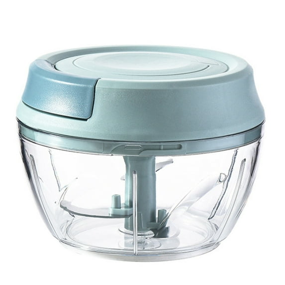 vnanda Garlic Chopper Garlic Masher Detachable Transparent Food Grade Safe High Efficiency Garlic Mincer Chopper with Container Kitchen Onion Vegetable