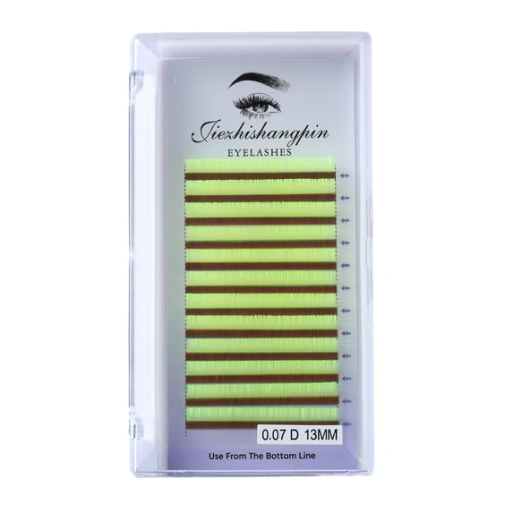vnanda Glowing Eyelash Colorful Uv Fake Eyelash Extensions for Stage Performance Long Curly Lightweight Artificial Lashes Multi-colored Mix Sterilized Easy