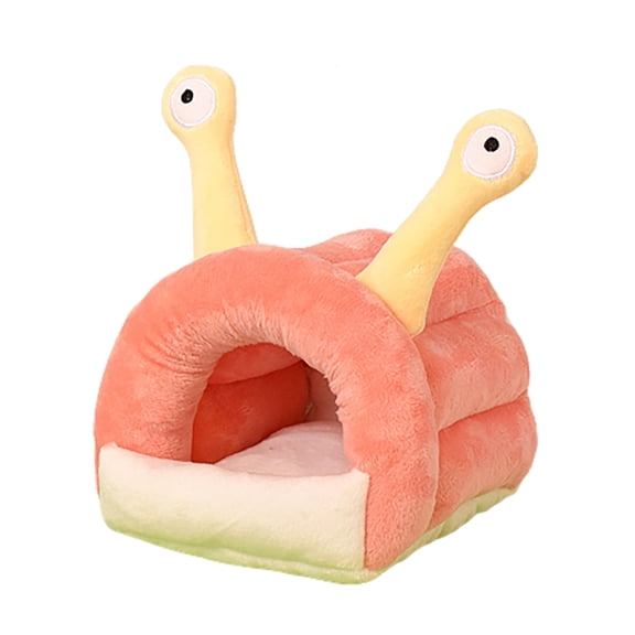 vnanda Hamster Nest Cozy Hamster Sleeping House Snail Shape Thickened Dwarf Rabbit Chinchilla Hedgehog Ferret Hideaway Three-dimensional Support Pet Bed