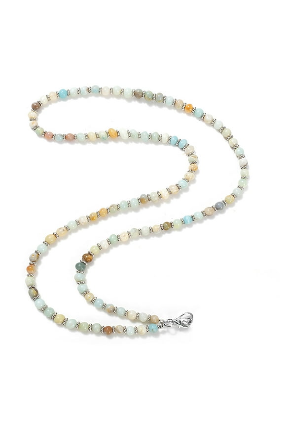 Keychain Lanyard Lanyard Necklace with Natural Stone Beads Key Badge Custom Name Buckle Breakaway Lanyard Necklace for Fashion Accessories