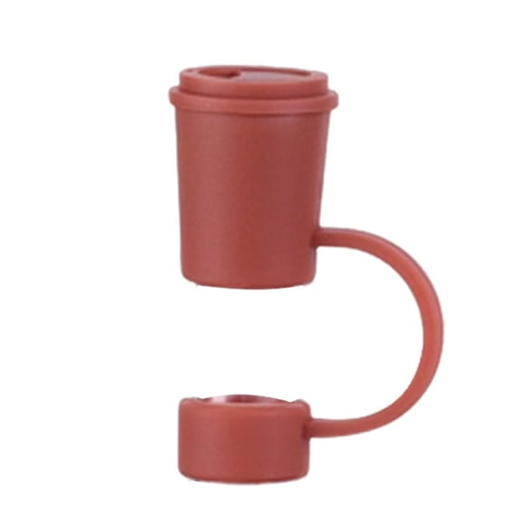 vnanda Long-term Use Straw Cover 12mm Straw Cover Food Grade Plastic Reusable Dust-proof Solid Color Mini Universal Glass Straw Tip Plug Topper Protector