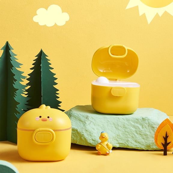 vnanda Milk Powder Dispenser with Accurate Scoop Leveler Food Grade Milk Powder Box Dispenser with Accurate Scoop Leveler Cute Duckling Shape for Safe