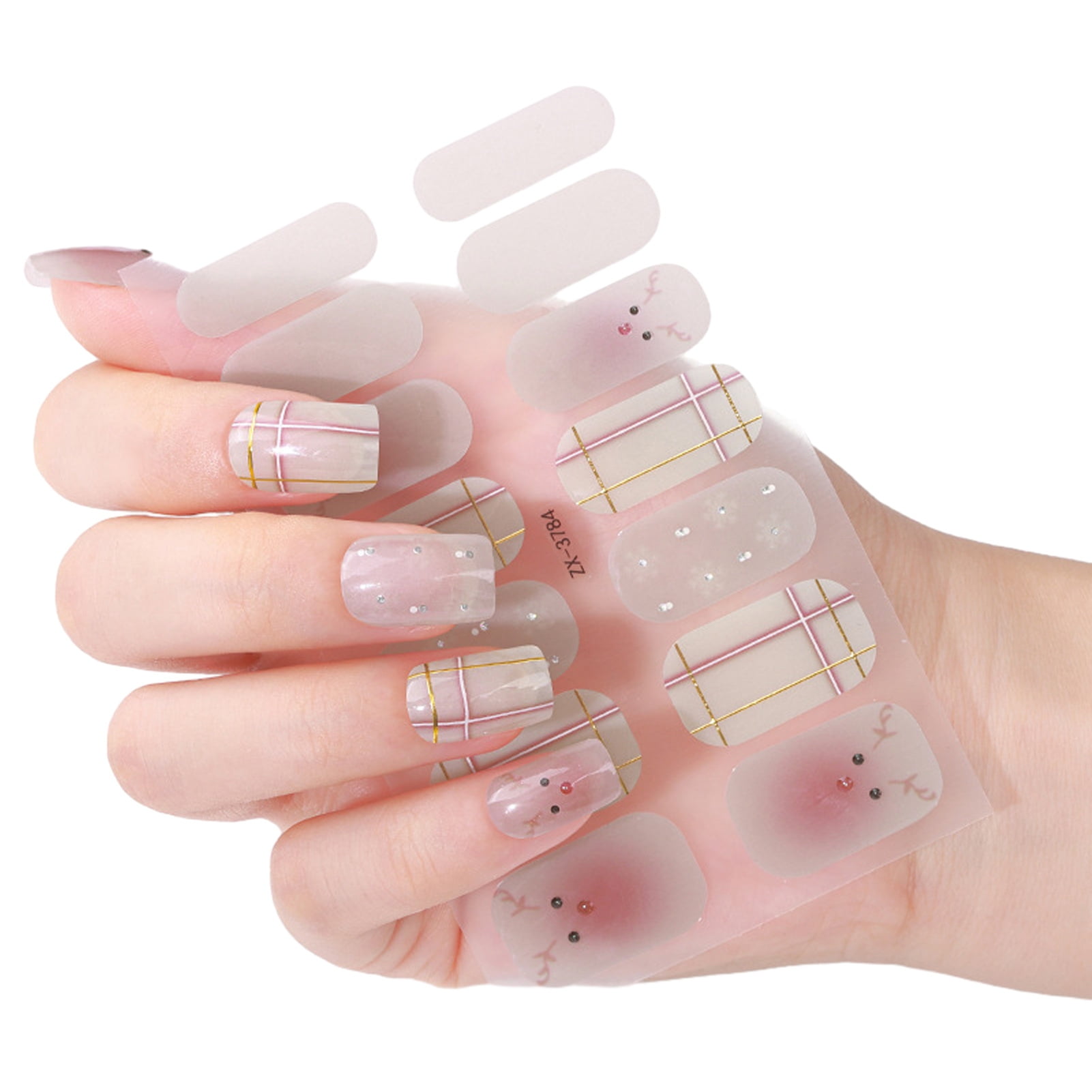vnanda Nail Art Sticker 3d Nail Sticker Set for Easy Diy Christmas