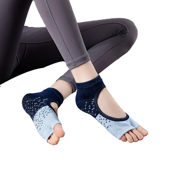vnanda Non-slip Yoga Socks Women's Toeless Yoga Socks Soft Breathable Non-slip Perfect for Barre Pilates Fitness 1 Pair Women Socks