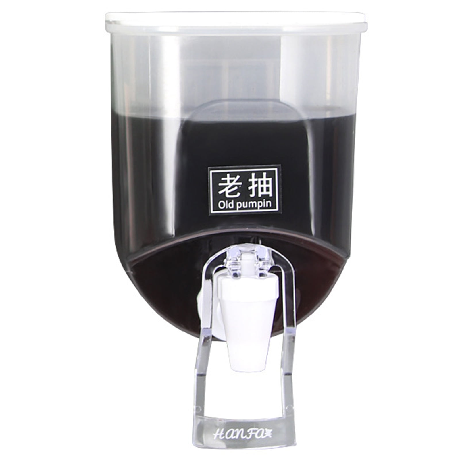 vnanda Oil Dispenser Bottle 2pcs 600ml Wallmounted Oil Dispenser Transparent Oil Bottle for