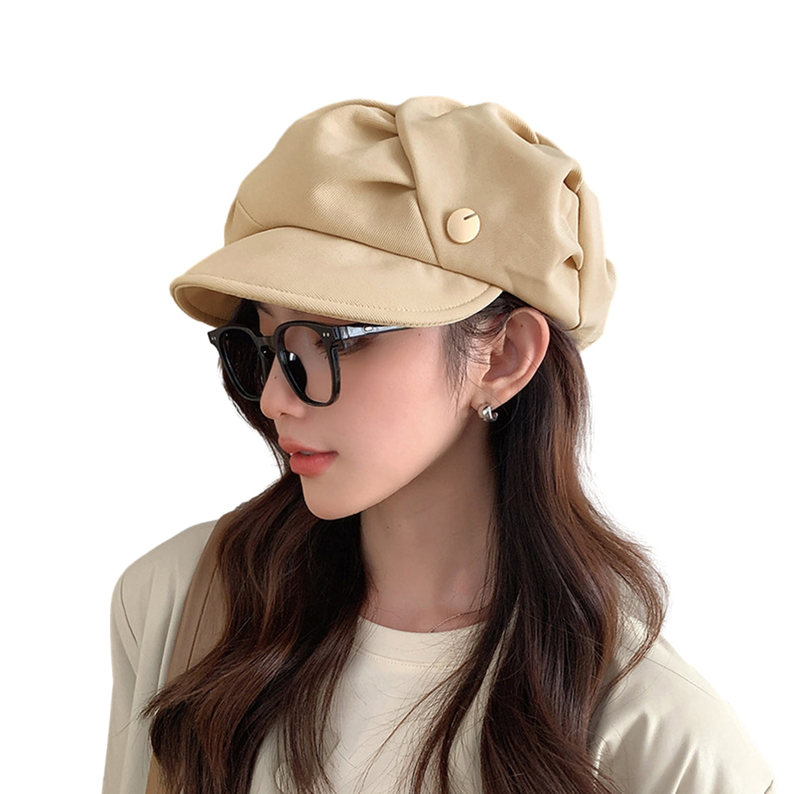 vnanda One-piece Hood Hat Cloud Top Octagonal Beret Hat