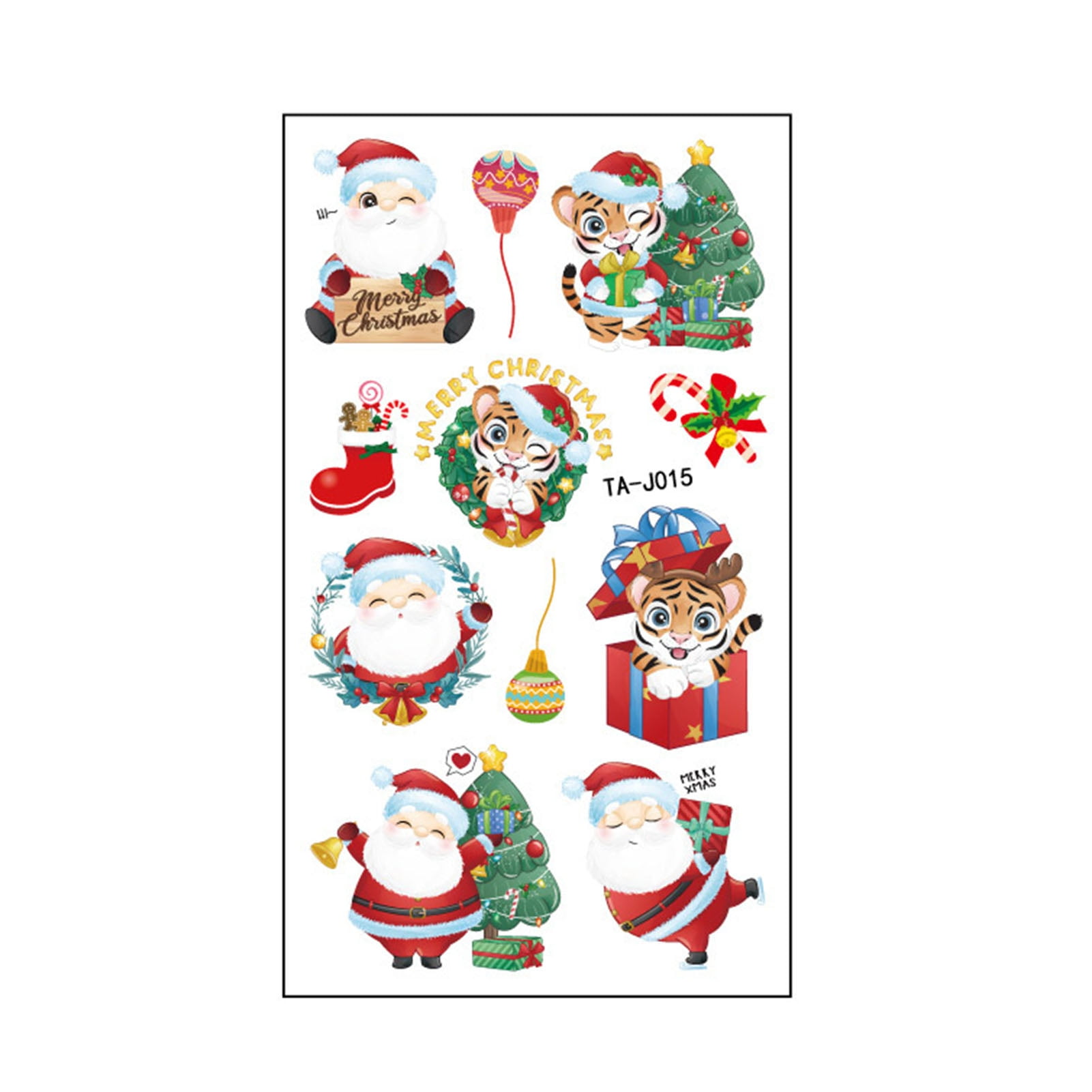 vnanda-paper-tattoos-10-sheets-temporary-tattoo-stickers-santa-claus