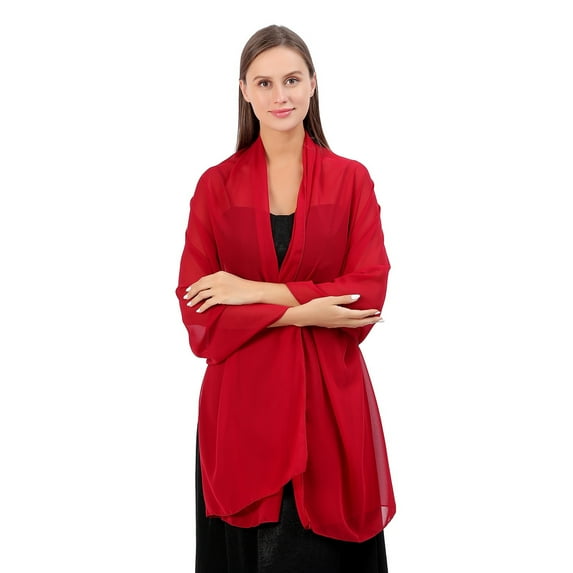 vnanda Party Shawl Scarf Solid Color Chiffon Bride Shawl for Wedding Evening Dress Parties Lightweight Non-fading Women's Scarf for Bridesmaids Prom